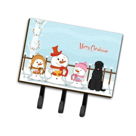 Carolines Treasures Merry Christmas Carolers Black Russian Terrier Leash or Key Holder BB2357TH68